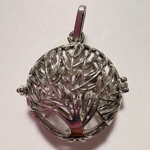 Silver tone intricate Tree of Life Pendant locket